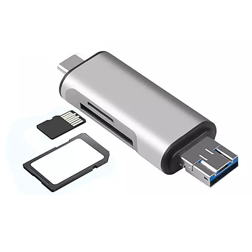 

5 in 1 Type C OTG Card Reader With USB Female Interface For PC USB2.0 Read TF Memory Card Reader Adapter For Computer
