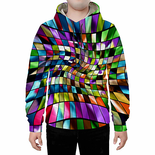 

Men's Hoodie 3D Hooded Daily Basic Hoodies Sweatshirts Rainbow