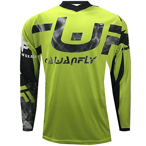 

CAWANFLY Men's Long Sleeve Cycling Jersey Downhill Jersey Dirt Bike Jersey Winter Summer Polyester Black Solid Color Geometic Novelty Bike Jersey Top Mountain Bike MTB Quick Dry Breathable Back Pocket