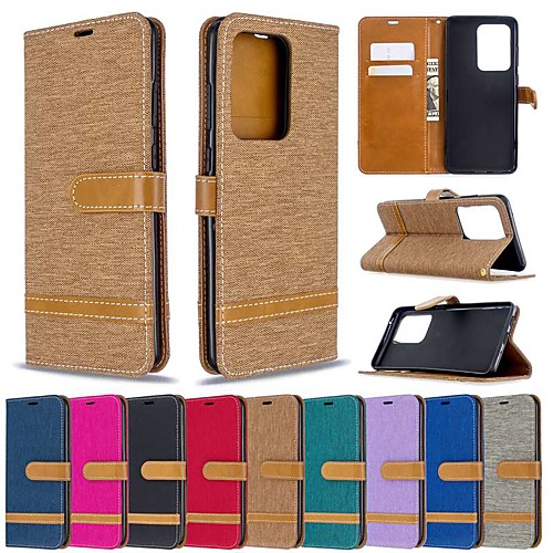 

Case For Samsung Galaxy S20 Ultra / S20 Plus / S10 Plus Wallet / Card Holder / with Stand Full Body Cases Solid Colored Canvas Case For Samsung S9 / S9 Plus / S10E /S10 / S20 / S8 Plus / S7 Edge