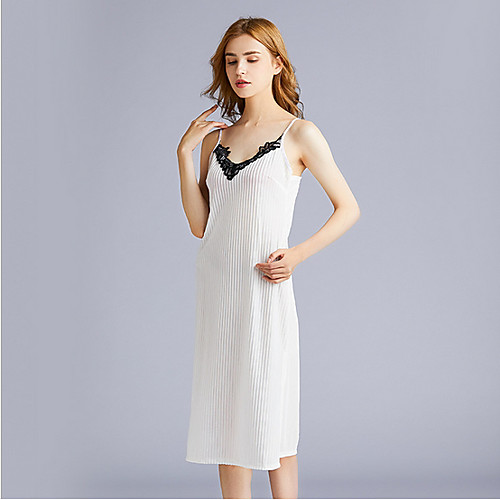 

Women's Deep V Babydoll & Slips / Suits Pajamas Solid Colored