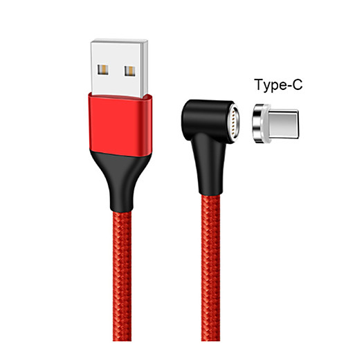 

Magnetic USB cable fast charging type-C USB C elbow line lighting LED cable suitable for millet magnet charger data