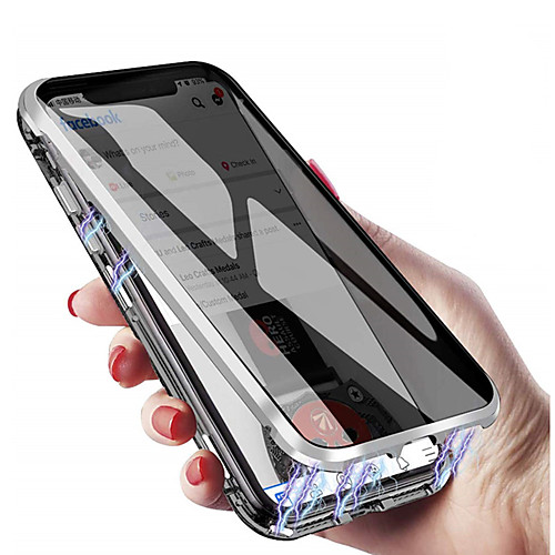 

Case For Apple iPhone 11 / iPhone 11 Pro / iPhone 11 Pro Max Privacy / Double Sided Tempered Glass Magnets Metal Bumper Frame Full Body Protective Case For iPhone X / XS XR XS Max 7 Plus / 8 Plus 8/7