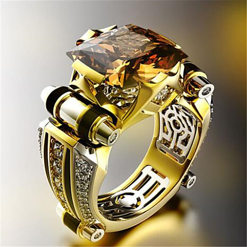 

Band Ring Classic White Black Gold Plated Imitation Diamond Flower Stylish 1pc 8 9 10 11 12