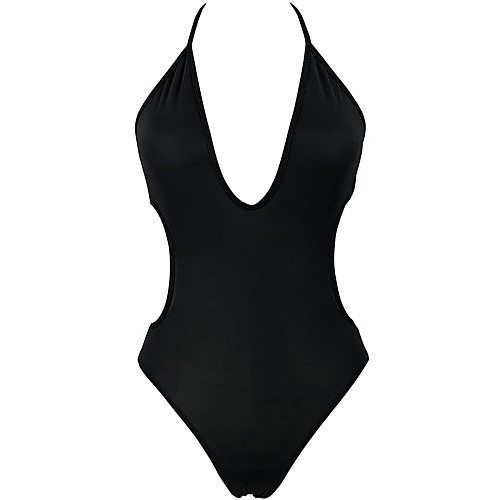 

Women's One Piece Bikini Swimsuit Black Plus Size Swimwear Bathing Suits