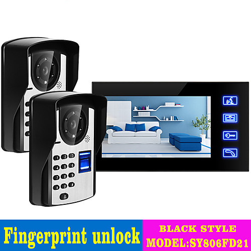 

Wired 7 Inch Hands-free 800480 Pixel Two To One Video Doorphone