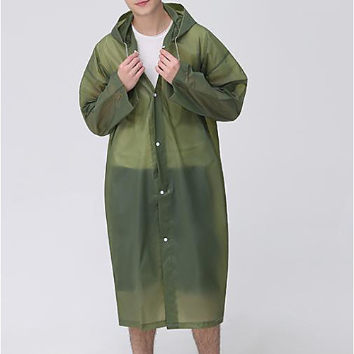 

Men's Daily Basic EU / US Size Long Cloak / Capes, Solid Colored Hooded Long Sleeve Polyester Army Green / Blue / Black