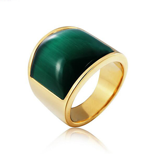 

Band Ring Cat's Eye Geometrical Gray Green Coffee Titanium Steel Stone Precious Fashion Vintage 1pc 9 10 / Men's
