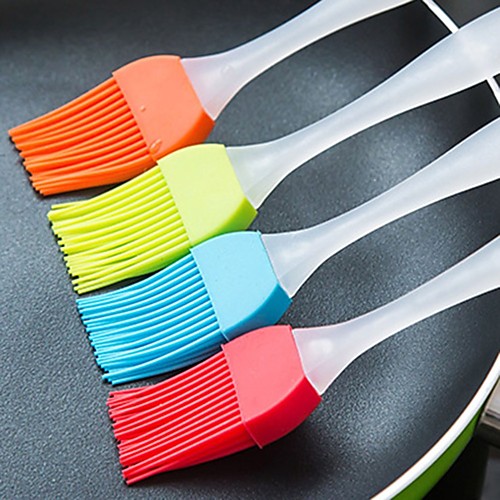 

2pcs Household High Temperature Barbecue Brush BBQ Tools Easy To Clean Soft Silicone Baking Bakeware Kitchen Utensils