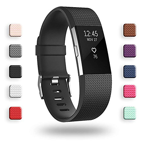 

Watch Band for Fitbit Charge 2 Fitbit Classic Buckle Silicone Wrist Strap