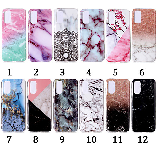 

Case For Samsung Galaxy S20 S20Plus S8 Plus Pattern Back Cover Flower TPU S8 S10 S10plus note9 note10 note10pro note10plus A10 A20 A50 A70 M10 M20 Simple marble pattern IMD process TPU material mobile