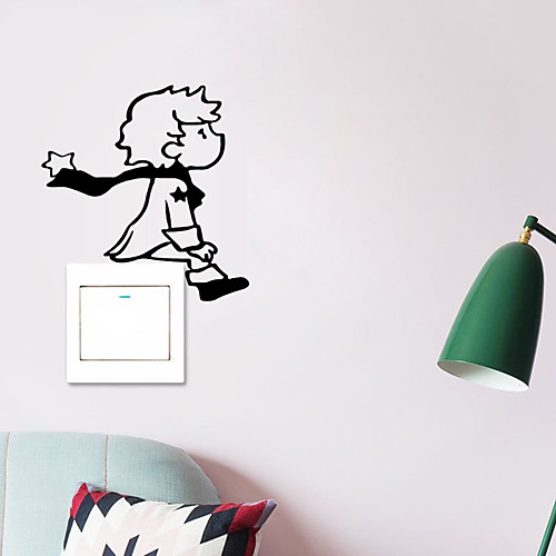 

Shapes Wall Stickers People Wall Stickers Light Switch Stickers, PVC Home Decoration Wall Decal Wall / Switch Decoration 1pc 11.113.5cm
