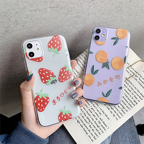 

Case For Apple iPhone 11 11 Pro 11 Pro Max Fruit strawberry orange pattern TPU material painting process scratch-resistant mobile phone case