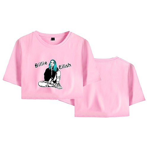 

Inspired by Cosplay Billie Eilish Cosplay Costume T-shirt Pure Cotton Print Printing T-shirt For Women's