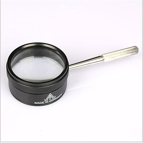 

35x50 reading hand-held magnifier all metal 35x jewelry identification magnifier double-layer optical film