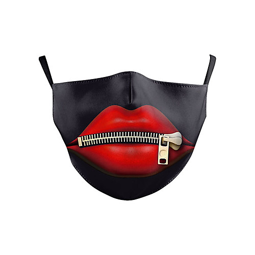

1pcs Kids Boys' / Girls' Active / Basic Cartoon / Animal Polyester Mask White / Black / Red One-Size