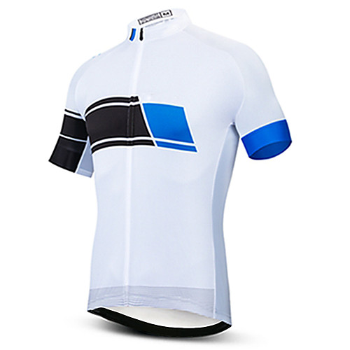 

21Grams Men's Short Sleeve Cycling Jersey Summer BlackWhite Solid Color Bike Jersey Top Mountain Bike MTB Road Bike Cycling UV Resistant Quick Dry Breathable Sports Clothing Apparel / Stretchy