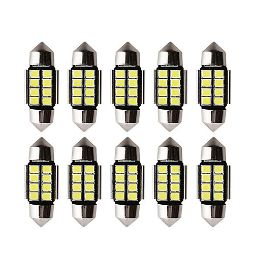 

10pcs Car led c5w led bulb CANBUS 12V Festoon 31mm 36mm 39mm 41mm c5w c10w reading lamp car Interior Light 2835 SMD white