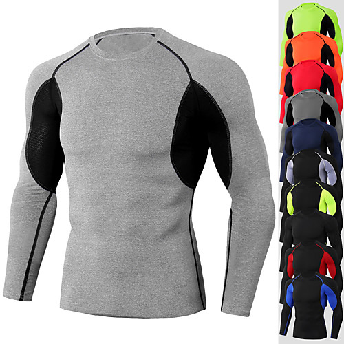 

JACK CORDEE Men's Long Sleeve Compression Shirt Running Shirt Running Base Layer Top Athletic Winter Moisture Wicking Breathable Soft Running Active Training Jogging Sportswear Black / Red White