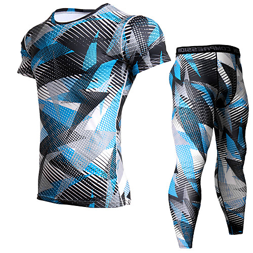 

JACK CORDEE Men's 2 Piece Activewear Set Workout Outfits Compression Suit Athletic Athleisure Short Sleeve Thermal Warm Moisture Wicking Breathable Gym Workout Running Active Training Jogging