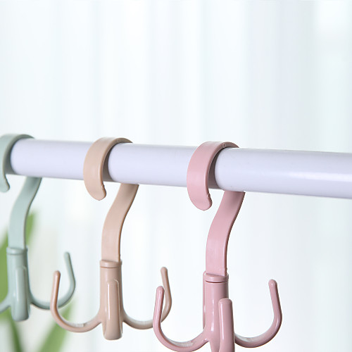 

Multi-Function 360 Degrees Rotate Four Claws Hooks Dry Wet Dual Use Towel Hanger Home Clothes Shoes Sundries Organizers Color Random
