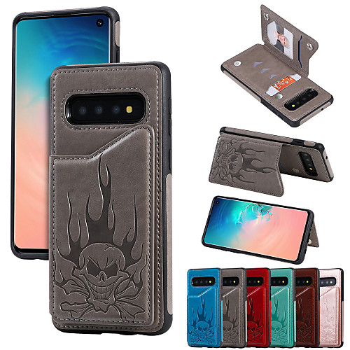 

Case For Samsung Galaxy S9 / S9 Plus / S8 Plus Wallet / Card Holder / Shockproof Back Cover Skull PU Leather