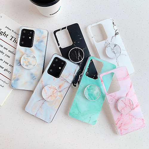 

Case for Samsung scene graph Samsung Galaxy S20 S20 Plus S20 Ultra A51 A71 Classic marble pattern fine matte TPU material IMD process folding bracket all-inclusive mobile phone case HJ1