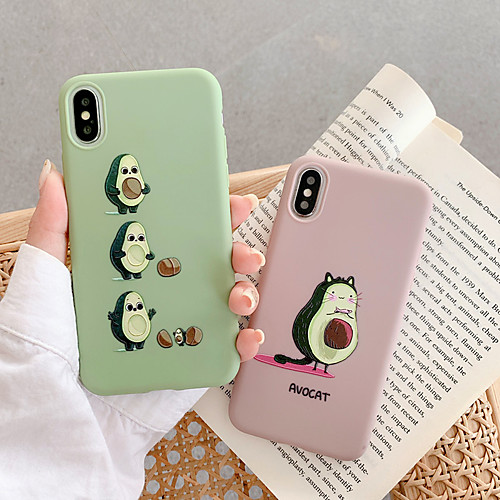 

Painted TPU Cartoon Avocado Pattern for Apple iPhone Case 11 Pro Max X XR XS Max 8 Plus 7 Plus 6 Plus SE(2020) Back Cover