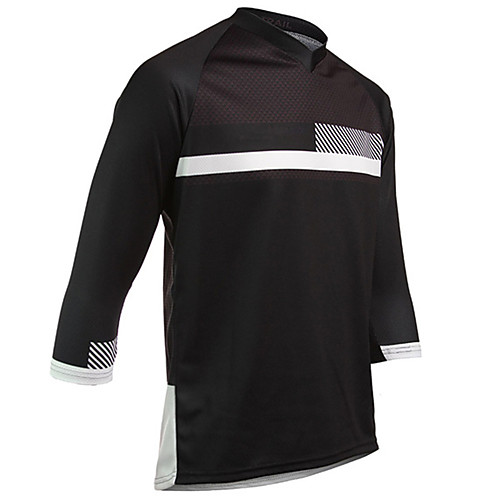 

21Grams Men's Long Sleeve Cycling Jersey Downhill Jersey Dirt Bike Jersey Summer Spandex Polyester Black / Red Black Black / Blue Gradient Solid Color Bike Jersey Top Mountain Bike MTB Road Bike