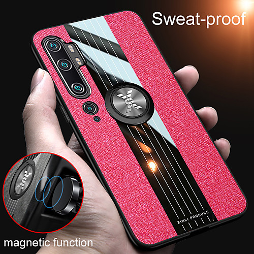 

Magnetic Ring Holder Fabric Soft TPU Frame Case For Xiaomi Mi 10 Pro Mi CC9 Pro CC9e Mi 9T Mi 9 SE Mi Note 10 Pro Redmi K30 Pro K20 Pro Note 8 Pro Note 7 Pro Redmi 8 Shockproof Hard Cloth Back Cover