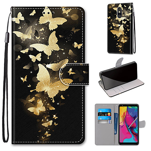

Case For Motorola Moto G8 Play / Moto G8 Plus / MOTO E6 plus Wallet / Card Holder / with Stand Full Body Cases Golden Butterfly PU Leather / TPU for MOTO E6 Play / MOTO G7 / MOTO G7 Plus