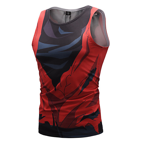 

Inspired by Dragon Ball Goku Cosplay Costume T-shirt Polyster Print Printing Fancy Vest For Men's
