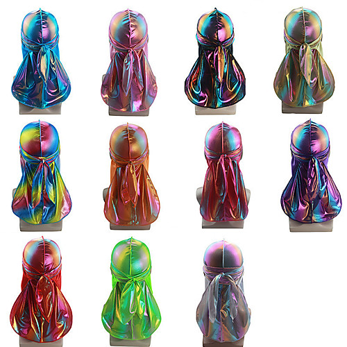 

Fabric Durag Breathable highly stretchy For Street Basketball Sporty Chic & Modern Golden Spring Grass Green Purple 1 PC / Men's