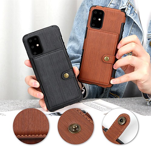 

Case For Samsung Galaxy S20 Plus / S20 Ultra / S20 Card Holder / Shockproof / Flip Back Cover Solid Colored PU Leather / TPU