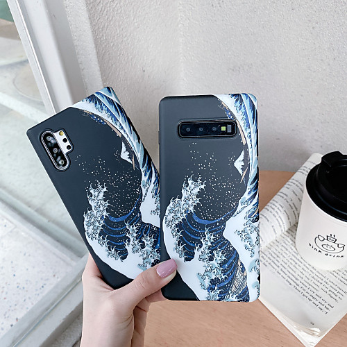 

Case for Samsung Scene Picture Samsung Galaxy S20 S20 Plus S20 Ultra Wave Pattern Matte TPU Material IMD Process All Inclusive Mobile Phone Case LC