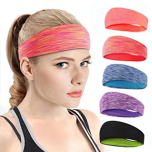 

Sweat Headband Sweatband Sports Headband Women's Men's Headwear Solid Colored Quick Dry Moisture Wicking Breathable for Home Workout Fitness Gym Workout Autumn / Fall Winter Spring Purple Red Blue