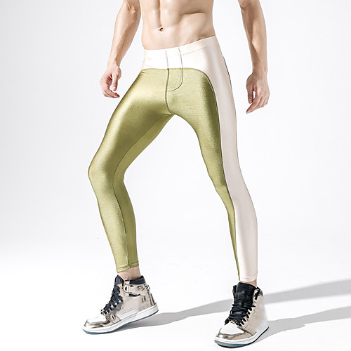 

Men's Running Tights Leggings Compression Pants Athletic Base Layer Tights Leggings Patchwork Nylon Winter Gym Workout Running Active Training Jogging Moisture Wicking Quick Dry Breathable Normal