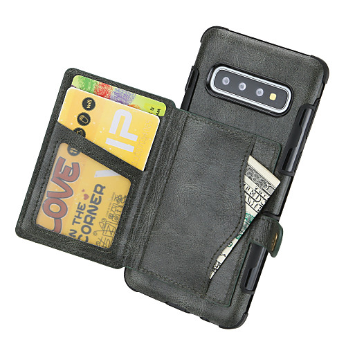 

Phone Case For Samsung Galaxy Back Cover Leather S20 Plus S20 S10 Note 10 Note 10 Card Holder Tile PU Leather