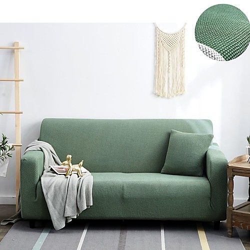 

Stretch Sofa Cover Slipcover Elastic Sectional Couch Armchair Loveseat 4 Or 3 Seater L Shape Black Plain Solid Color Soft Durable