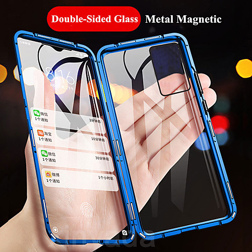 

360 Double Side Magnetic Flip Tempered Glass Phone Case For Samsung Galaxy S20 Ultra S20 Plus A51 A91 A71 S10 Plus S8 S9 Plus A70 A60 A50 A40 A30 A20 A10 A9 A7 2018 Full Body Anti-Explosion Protective