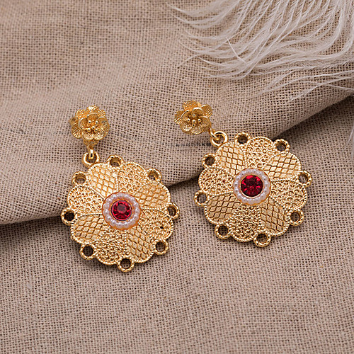 

Women's Drop Earrings Hoop Earrings Earrings Classic Holiday Fashion Wedding Luxury Classic Trendy Fashion Cute Gold Plated Earrings Jewelry Gold For Wedding Birthday Gift Formal Festival 1 Pair