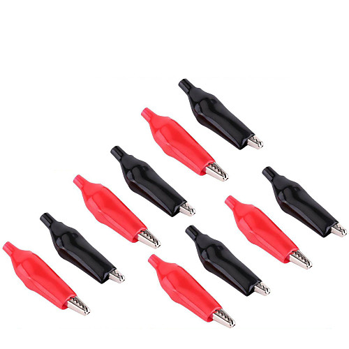 

10xCrocodile Clips Electrical Clamp Alligator Clip Probe Metal For Testing Meter