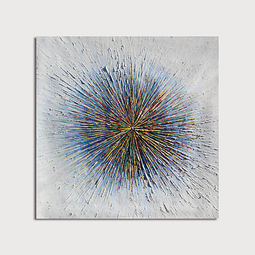 

Oil Painting Hand Painted Square Abstract Modern Stretched Canvas