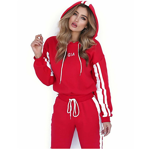 

Women's Geometric Causal Daily Two Piece Set Hoodie Tracksuit Pant Jogger Pants Tops