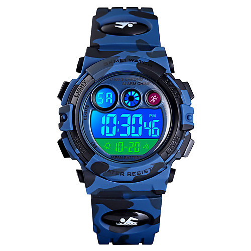 

SKMEI Kids Sport Watch Digital Quartz Modern Style Sporty Camouflage Alarm Calendar / date / day Chronograph / One Year / Silicone