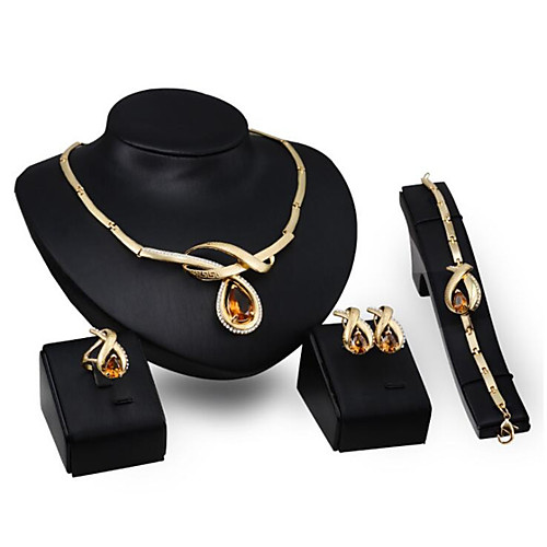 

Women's Jewelry Set Classic Flower Stylish Gold Plated Earrings Jewelry Gold For Party Evening Gift 1 set