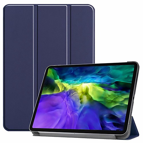 

Case For Pro 11''(2020) / iPad 10.2''(2019) / Ipad air3 10.5'(2019) Shockproof / with Stand / Flip Full Body Cases Solid Colored PU Leather Case For iPad (2017) / iPad Mini 5 / iPad (2018)