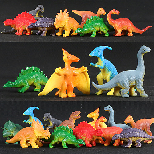 

12 pcs Action Figure Dinosaur Novelty PVC(PolyVinyl Chloride) Imaginative Play, Stocking, Great Birthday Gifts Party Favor Supplies Boys' Girls'