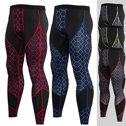 

JACK CORDEE Men's Running Tights Leggings Compression Pants Sports & Outdoor Base Layer Tights Leggings Winter Running Jogging Training Moisture Wicking Quick Dry Breathable Sport Black / Red Black