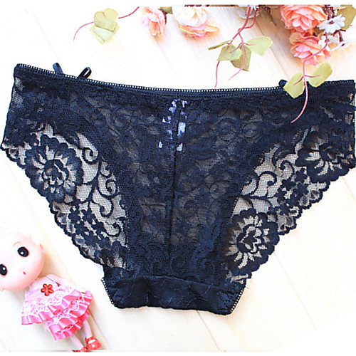

Women's Normal Cut Out / Lace / Basic Brief Micro-elastic Mid Waist 1 PC Blushing Pink One-Size / Bow / Bow